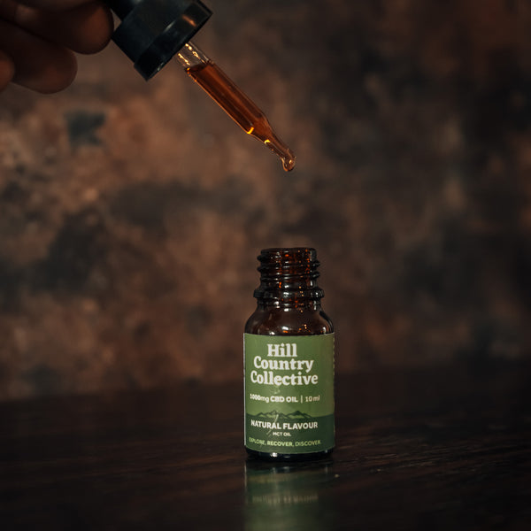 Natural CBD 10ml bottle tinture with glass dropper
